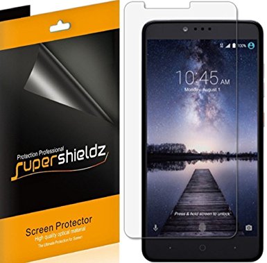 [6-Pack] SUPERSHIELDZ- Anti-Bubble (HD) Clear Screen Protector For ZTE ZMAX Pro -Lifetime Replacements Warranty - Retail Packaging