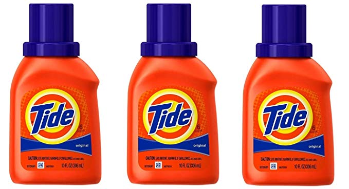 Tide Liquid Laundry Detergent, Original Scent, Travel Size 10oz (3 Pack)