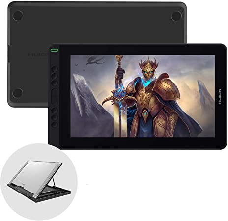 HUION Graphic Drawing Tablet Kamvas 13 Pen Display Tilt Function Battery-Free Stylus 8192 Pen Pressure 13.3inch with Adjustable Stand (Black)