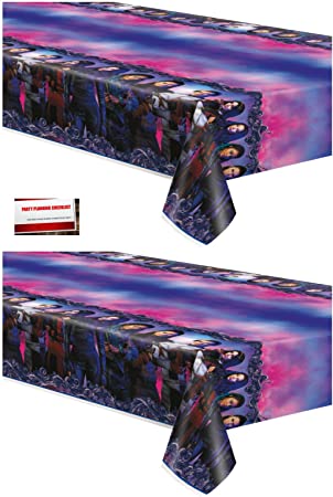 (2 Pack) Disney Descendants 3 Wicked Audrey Uma Plastic Table Cover 54 x 84 Inches (Plus Party Planning Checklist by Mikes Super Store)