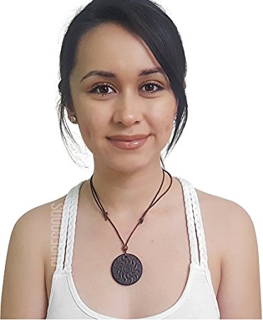 EMF RADIATION PROTECTION Shield Pendant Necklace for Cell Phone, Home, Electronics - Negative Ions   Anti EMF Technology - Made of Black Tourmaline to Block Device Radiation - Scalar Negative Ions