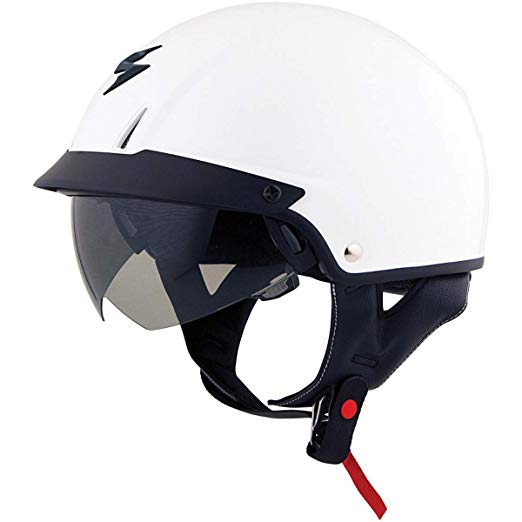 ScorpionExo Unisex-Adult half-size-helmet-style EXO-C110 Helmet (White,Medium), 1 Pack