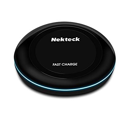 Fast Charge Wireless Charger, Nekteck Fast Wireless Charging Pad for Samsung Galaxy S9/ S9  S8, S8 Plus/ S7/ S6 Edge Plus, Note 8, Standard Charge for iPhone X, iPhone 8/ 8 Plus,(Adapter NOT Included)