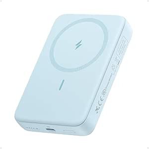 Anker Zolo Magnetic Power Bank, Compact 10,000mAh Wireless Portable Charger with 30W Max Fast Charging, Skin-Friendly and Durable Battery Pack, for iPhone 16/15/14 Series, AirPods, and More