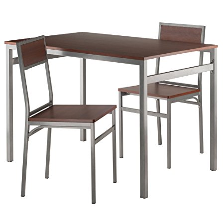 Winsome Wood 93343-WW Furniture Piece Milton 3-Pc Set Dining Table with Chairs