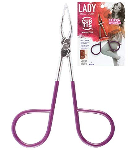 Best PROFESSIONAL Scissor TWEEZERS Great PRECISION for Facial Hair,Ingrown Hair,Fine Hair, Blackhead. PORTABLE, Silver & Purple Men/Women with EASY SCISSOR HANDLE Expert Tools Made in MEXICO (UPDATED)