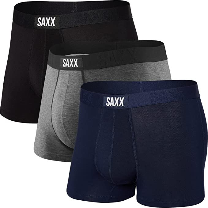 SAXX Men's Underwear – VIBE Super Soft Trunk Briefs with Built-In Pouch Support, Underwear for Men, Pack of 3