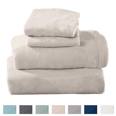 Home Fashion Designs Maya Collection Super Soft Extra Plush Polar Fleece Sheet Set. Cozy, Warm, Durable, Smooth, Breathable Winter Sheets in Solid Colors Brand. (Full Ivory)