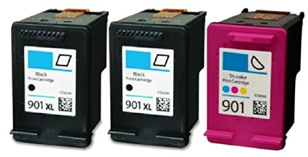 HouseOfToners Remanufactured Ink Cartridge Replacement for HP 901XL & 901 (2 Black & 1 Color, 3-Pack)