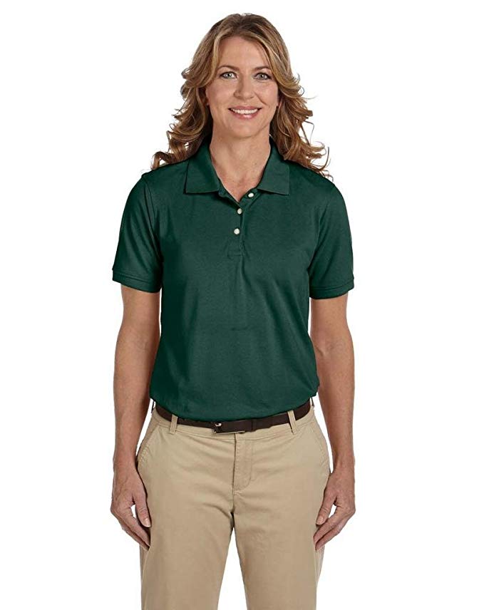 Harriton Women's Easy Blend Cotton Pique Polo Shirt