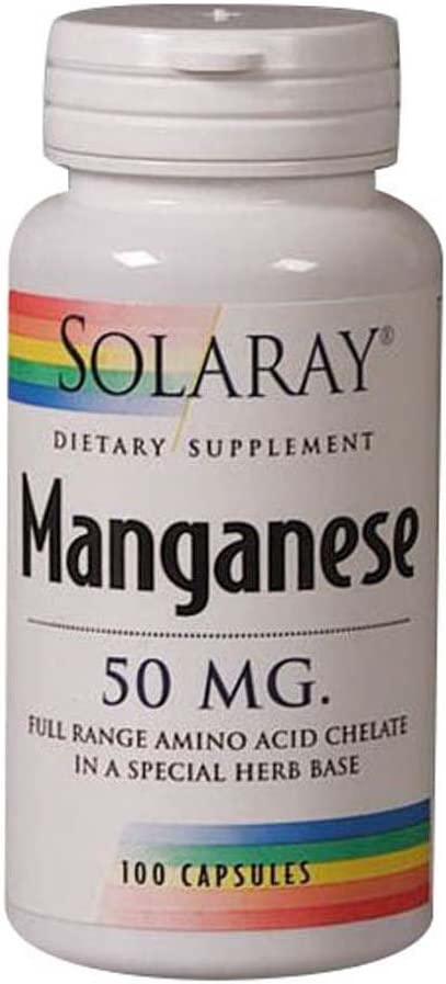 Manganese 50mg Solaray 100 Caps