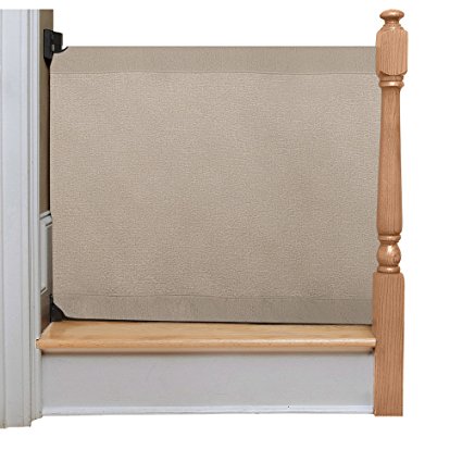 The Stair Barrier - Wall-to-Bannister Basic Baby/Pet Gate, Wide - Khaki