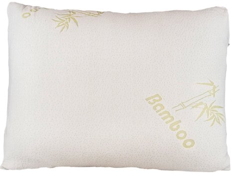 Home Comfort Memory Foam Bamboo Pillow, 12 by 16 Inch