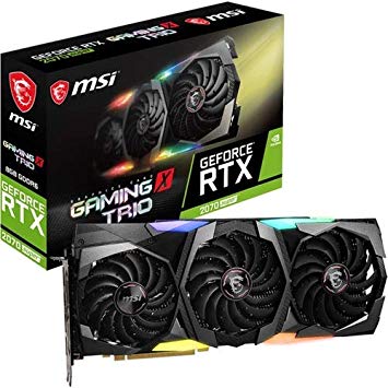 MSI Gaming GeForce RTX 2070 Super 8GB GDRR6 256-bit HDMI/DP NVLink Tri-Frozr Turing Architecture Overclocked Graphics Card (RTX 2070 Super Gaming Trio)