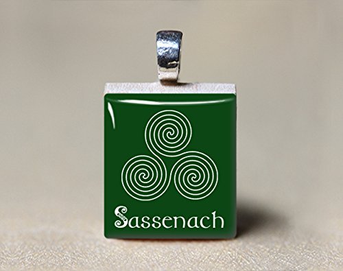 Sassenach Green Labyrinth Scrabble Tile Pendant