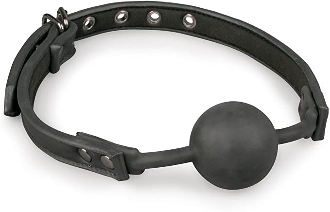 Easytoys Fetish Collection Domination Toys Ball Gag with Silicone Ball, Mouth Ball Gags