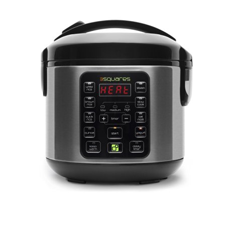 MINI TIM3 MACHIN3 8-Cup Rice Cooker, Slow Cooker, Yogurt Maker & Food Steamer with Fuzzy Logic 2.0