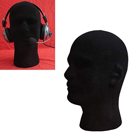 Mannequin Head,SMTSMT 2017 Male Styrofoam Foam Flocking Head Model Wig Glasses Display Stand