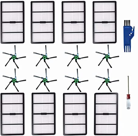 for Roomba Replacement Parts S9 S9  Vacuum Cleaner - 8 Filters & 8 Side Brushes for Roomba S9(9150) s9 (9550) Replace Part # RVFFK700 & RVSBK700