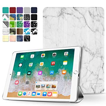 TNP iPad Pro 9.7 / Air 2 Case - Slim Lightweight Shell Smart Cover Stand, Hard Back Protection with Auto Sleep Wake for Apple iPad Pro 9.7 / Air 2 (Marble White)