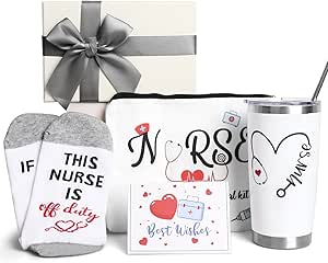 Frerdui Nurse Gifts for Women - Nurse Appreciation Gift - Nurse Graduation, Thank You Gift for Nurse Week - Nursing School, Nurse Practitioner, Nurse Christmas Gifts - Wine Tumbler Gift Set for Nurse