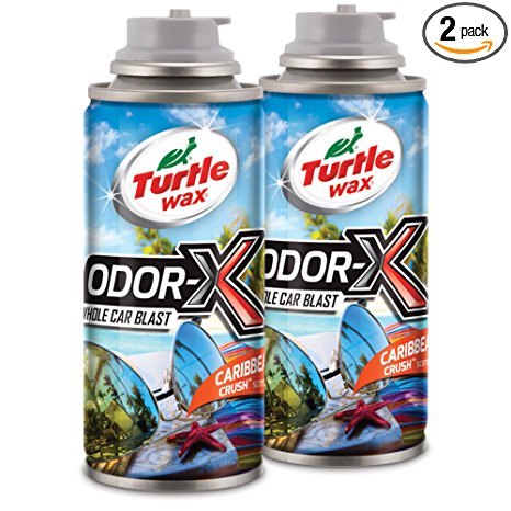 Turtle Wax 50831 Power Out! Odor-X Caribbean Crush Whole Car Blast, 2-Pack