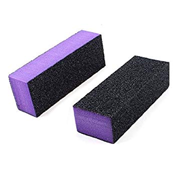 10PC Nail Art Care Buffer Buffing Sanding Block Files 4 Way Polish Block Nail Files Art Pedicure Manicure Tips(Black Purple)