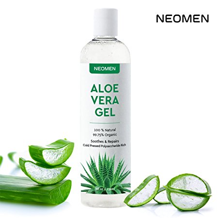 Neomen 100% Nature Organic Aloe Vera Gel, Concentrated Pure Aloe Gel For Facial Moisturizer, Acne Scars (8 oz)