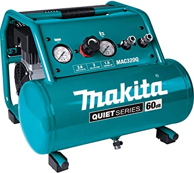 Makita MAC320Q Quiet Series 1-1/2 HP, 3 Gallon, Oil-Free, Electric Air Compressor