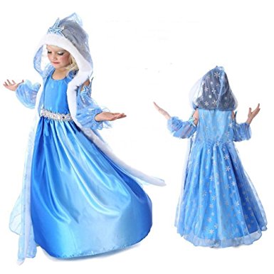 Daily Proposal FE6 Frozen Inspired Elsa Dress Halloween Costume Girl Size 3T-10 USA