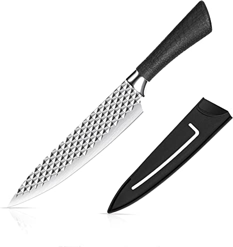 Dsmile 8 Inch Chef's Knives Block Knife Sets Paring knives Chef Knife Fruit and Vegetable Knife Stainless Steel Kitchen Knives with Blade Guards(1 Pcs)