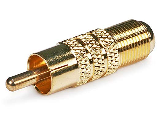 Monoprice 104130 RCA Male to F Female Adaptor, Gold Plated, 1-Pack