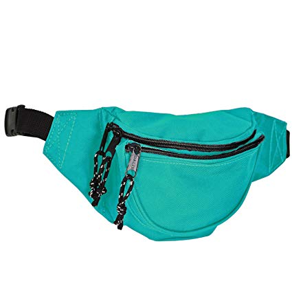 DALIX Small Fanny Pack Waist Pouch S XS Size 24 to 31 in Aqua