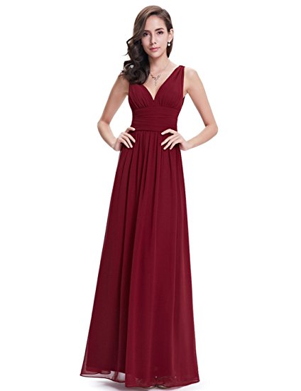 Ever Pretty Sleeveless V-Neck Semi-Formal Maxi Evening Dress 09016