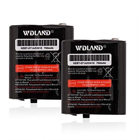 WDLAND 3.6V 1000mah Nickel Metal Hydride Two-way Radio Rechargeable Battery for Motorola 53615 KEBT-071-A KEBT-071-B KEBT-071-C KEBT-071-D Talkabout Replacement Battery (Pack of 2)