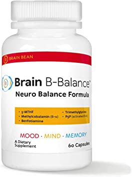 Brain B-Balance | Neuro Balance Formula | with 5-MTHF, B12, Benfotiamine, Trimethylglycine, and P5P | 60 Servings