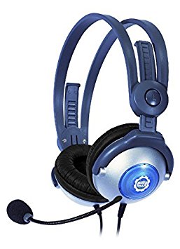 Kidz Gear Deluxe Headset Headphones with Boom Mic - Gray