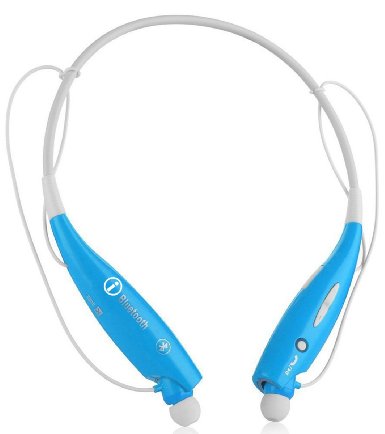 Universal Bluetooth Neckband Headphones S Gear -HV-Digitial 800 Wireless Headset Sweatproof Running Gym Exercise Stereo Earphones Noise Cancelling Earbuds Cordless SKYBLUE