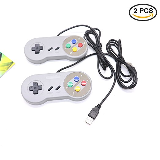 IDS SNES USB Retro Gaming Controller for PC/Mac/RaspberryPi/Arcade,2Pack