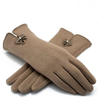 T-GOTING Women Warm Fleece Lining Driving Winter Gloves
