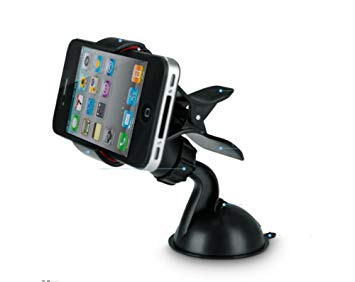 SMO Multi-use Universal Suction Cup Black Car Mount Vehicle Bracket Cell Phone GPS Pad Holder for Iphone Samsung HTC Sony Lg Nokia Most Smart Phone