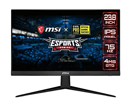 MSI Optix G241V 23.8 Inch Esports Gaming Monitor - FHD (1920x1080), Flat, IPS Panel, 75Hz - AMD FreeSync