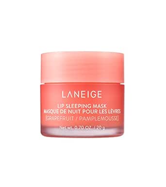 LANEIGE Lip Sleeping Mask Grapefruit: Nourish, Hydrate, Vitamin C, Murumuru & Shea Butter, Antioxidants, Flaky, Dry Lips