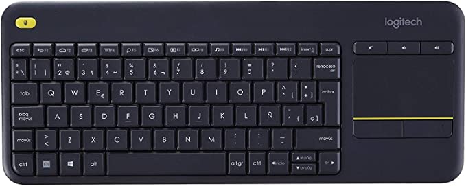 Logitech K400 Plus Wireless Touch TV Keyboard with Easy Media Control and Built-in Touchpad Comfortable Keyboard Long Battery Life