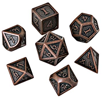 Blacksmith Craft Dice DND Dice Set - Metal Polyhedral Dungeons and Dragons Dice Sets with Dice Bag for RPG Gaming Including D20
