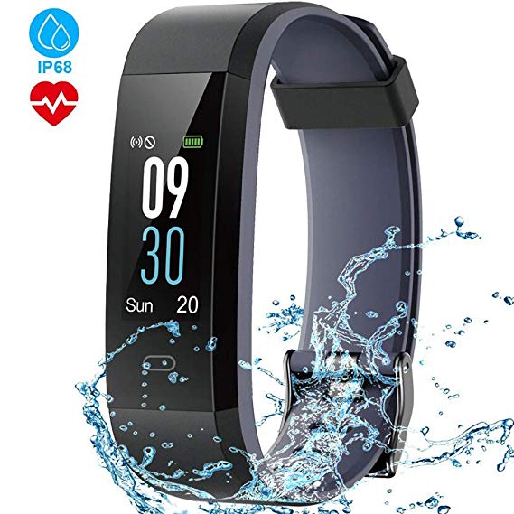 Tepoinn Fitness Tracker with Heart Rate Monitor Activity Tracker Fitness Watch Waterproof IP68 Color Screen Step Counter Calorie Counter Call SMS SNS Push Pedometer Watch for Kids Women and Men