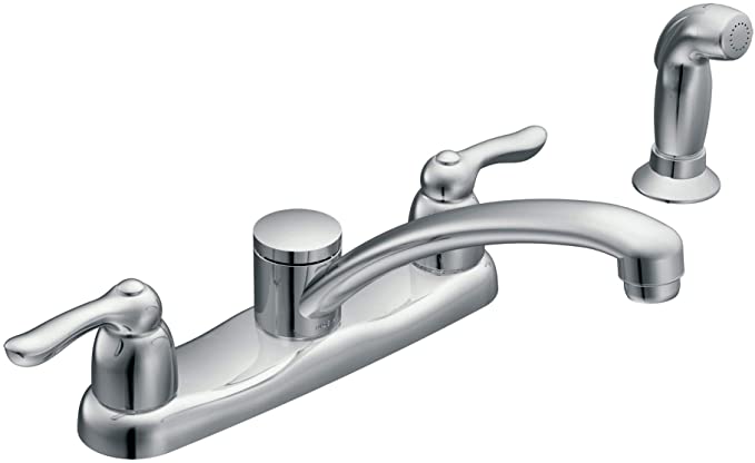 MOEN 7907 Chrome Two-Handle Kitchen Faucet