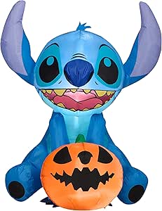 Gemmy Airblown Stitch w/JOL Disney, 3 ft Tall, Multi