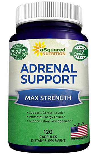 Adrenal Support & Cortisol Manager Supplement (120 Capsules) - Adrenal Health Complex Pills to Support Fatigue, Cortisol Levels & Calm Stress Relief - Ashwagandha, L-Tyrosine, Rhodiola & Ginseng