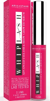 Aria Starr Beauty Eyelash and Eyebrow Growth Enhancer Serum  Best Rapid Treatment for Longer Lashes  3 Month Supply